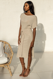 Moxie Knit Dress in Oatmeal