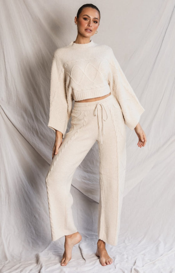 Lilianna Knit Pants in Natural