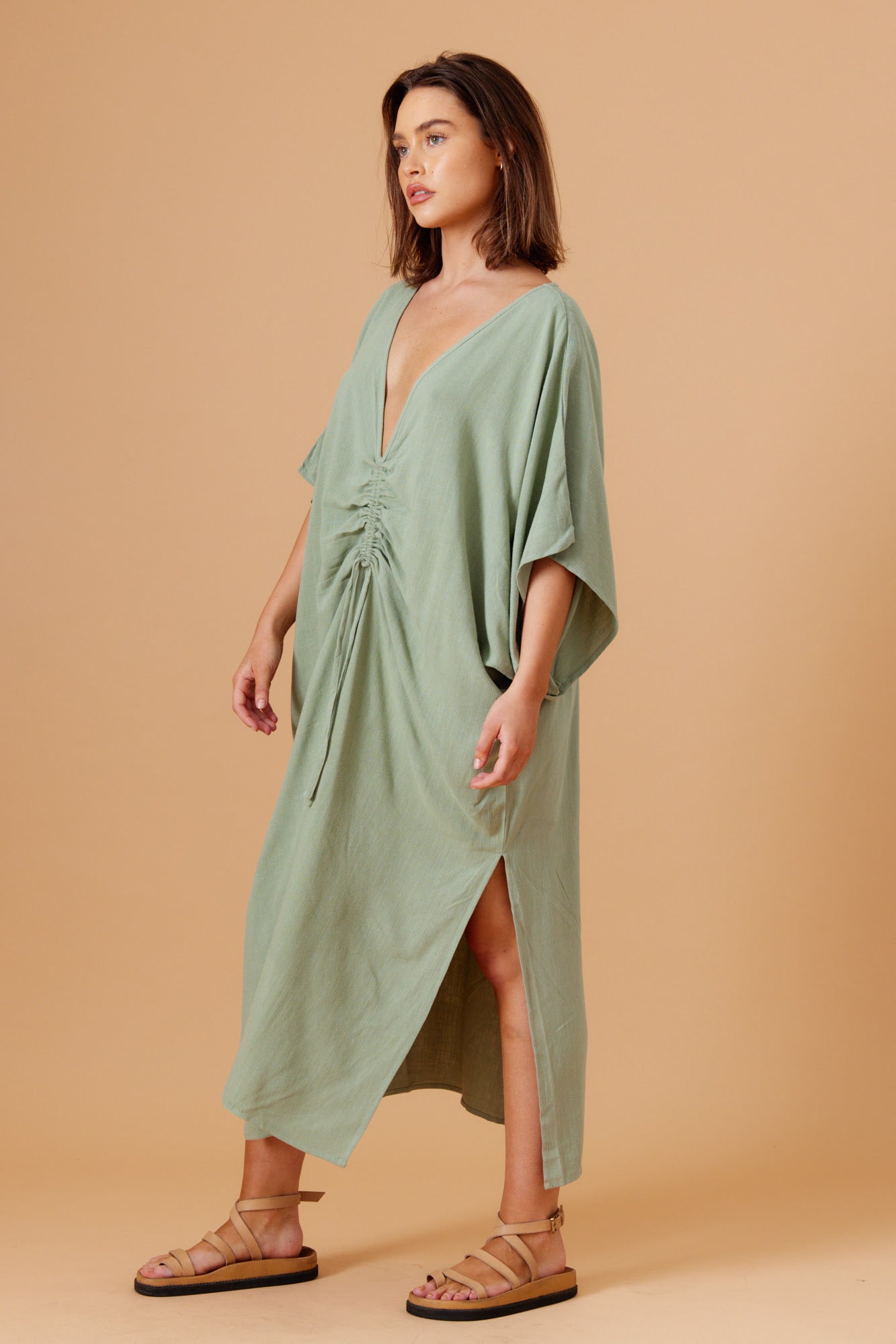 sage green kaftan dress Sienna Kaftan -Sage – Hanellei