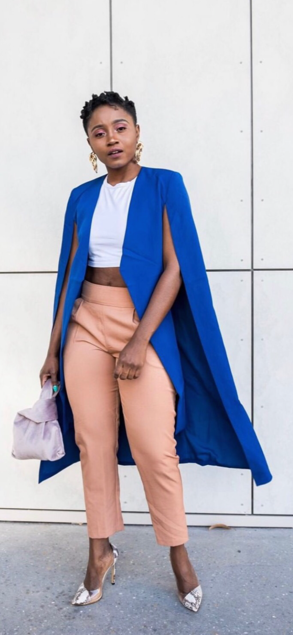 Royal blue 2025 cape blazer