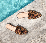 Lilly Slides in Leopard Print