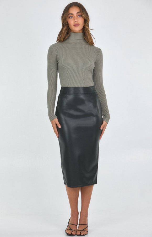 Idolize Faux Leather Skirt